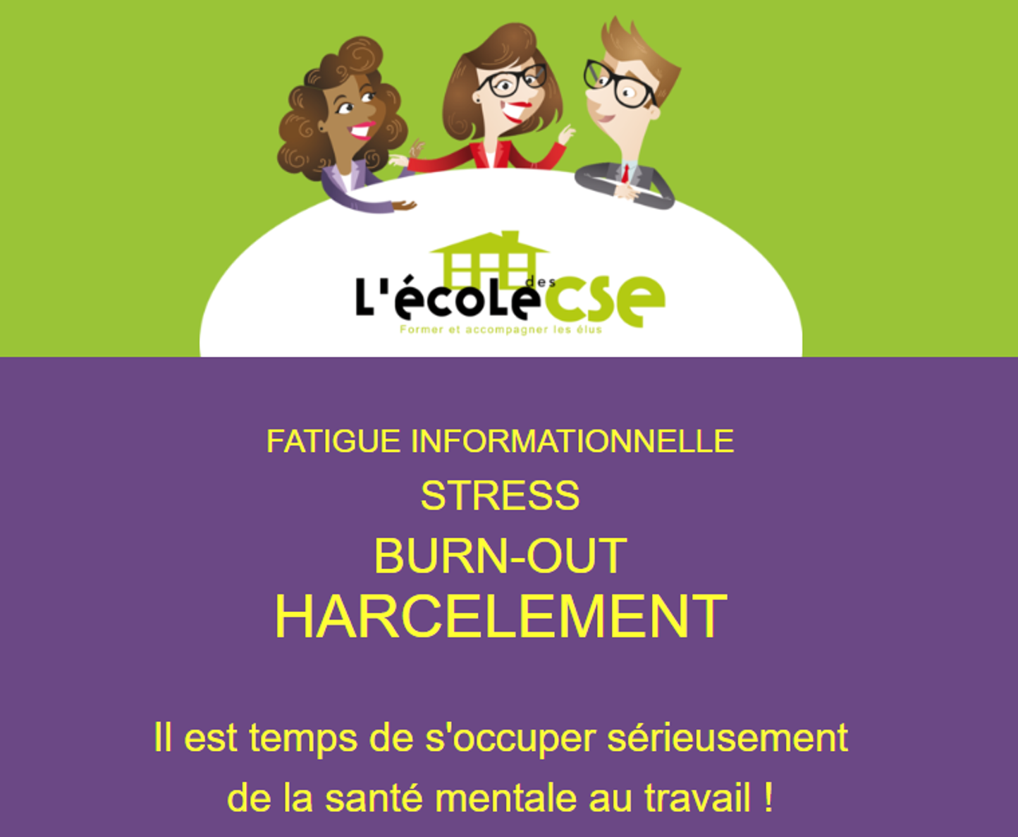 La santé mentale : L'école des CSE se mobilise!